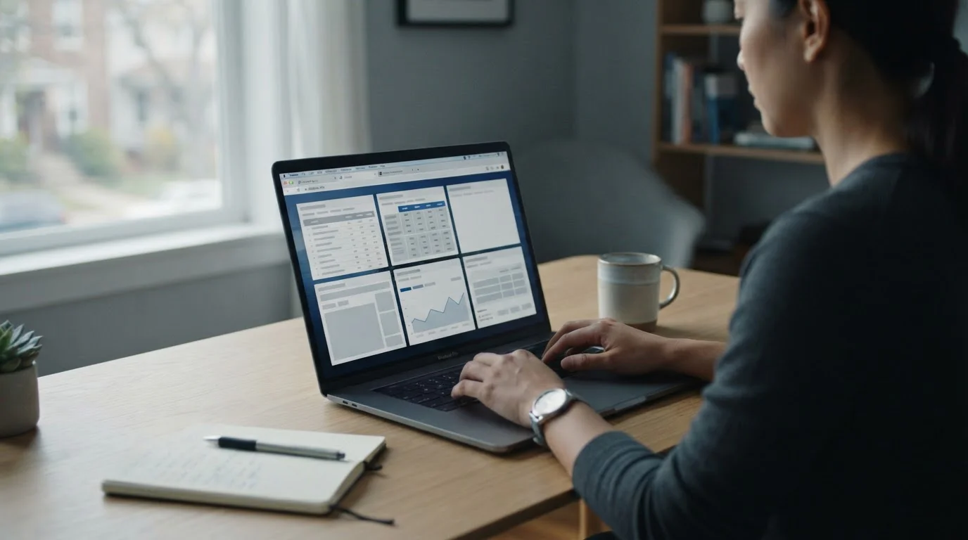 Laptop mit mehreren geöffneten Browser-Tabs zum Vergleich verschiedener Wettanbieter