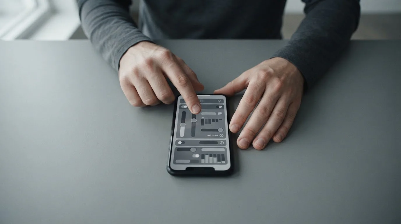 Einstellung von Limits in einer neutralen Wett-App auf einem Smartphone