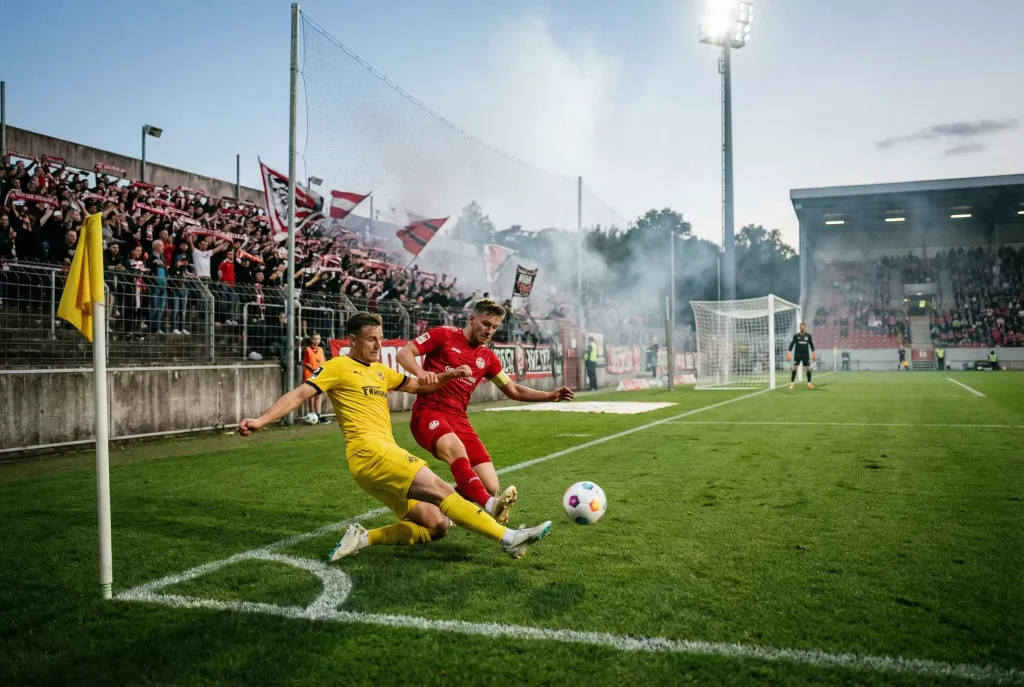 Regionalliga Nordost Wetten – Fußballstadion mit Fans im Osten Deutschlands