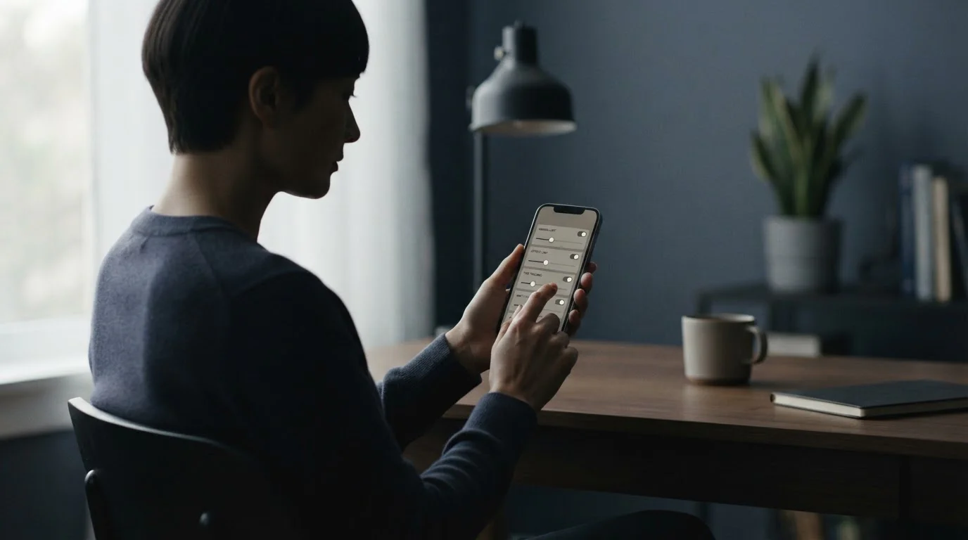 Smartphone mit Einstellungen für Einzahlungslimit