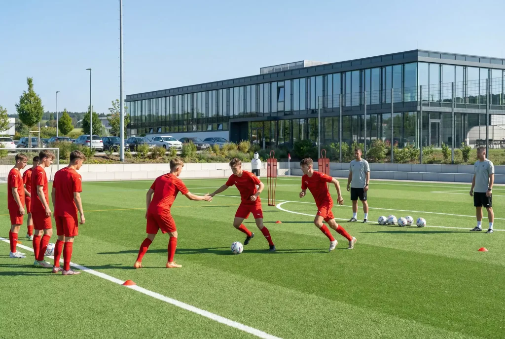 Zweitvertretungen Regionalliga – junge Spieler im Training am Nachwuchsleistungszentrum